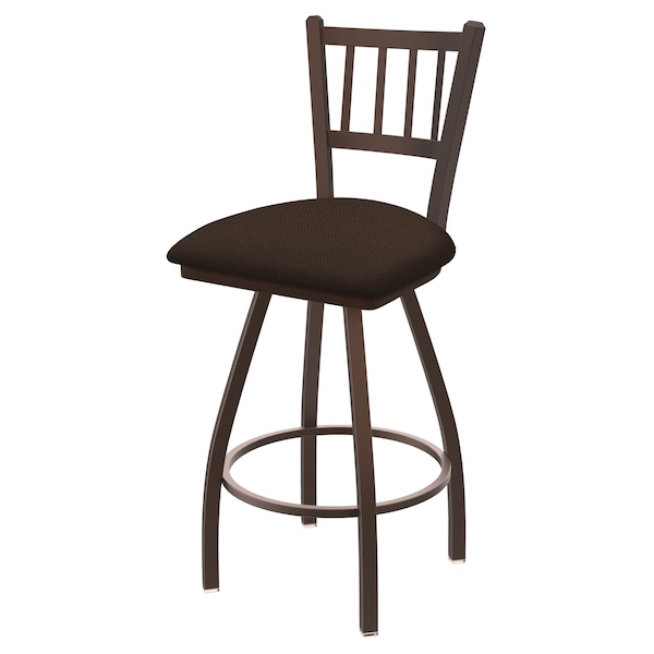 36" Swivel Bar Stool, Bronze Finish, Rein Coffee Seat